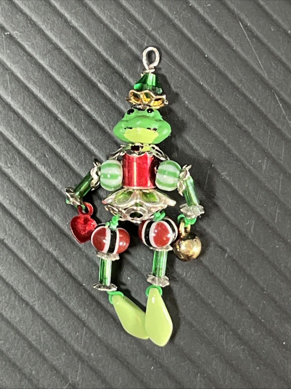 Frog Prince Beaded Pendant Unique Jewelry Hallmark 2004